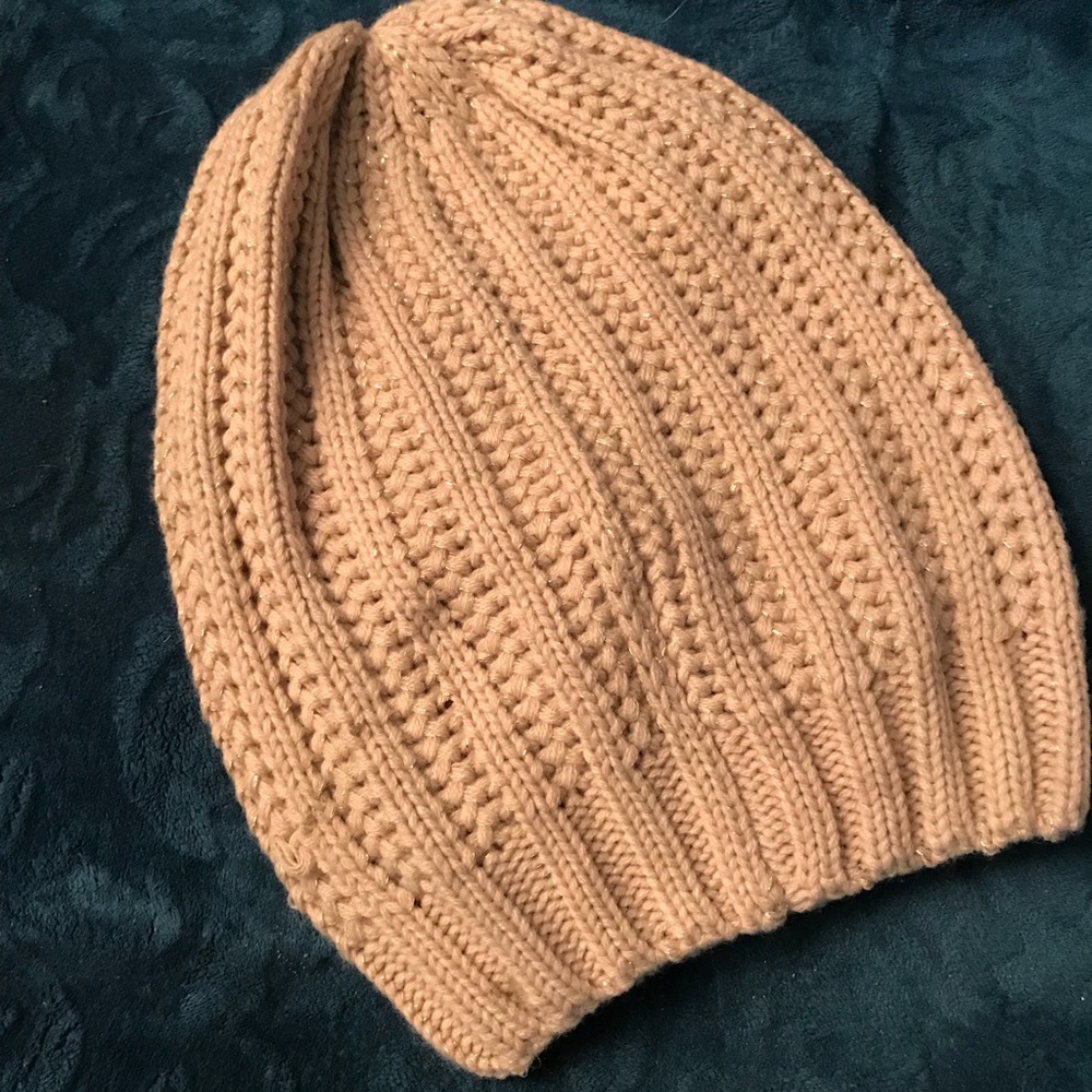 Tan hat with sparkle/shimmer